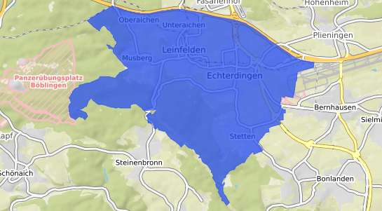 Bodenrichtwertkarte Leinfelden Echterdingen
